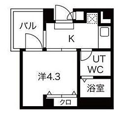 Lotso京成立石 1Kの間取図画像