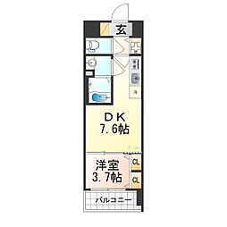 ベラジオレガシー葛野大路八条 1DKの間取図画像