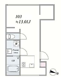 trias640 1DKの間取図画像