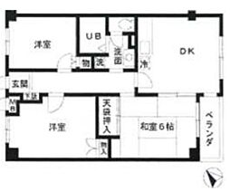 エクセル青山 5階3DKの間取り