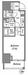 エステート三田 1Kの間取図画像