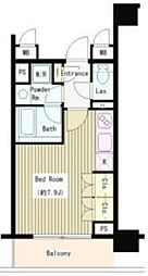 シティカレント大手町 ワンルームの間取図画像