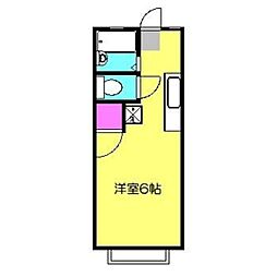 ソレイユ宮前 ワンルームの間取図画像