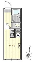 ノーザンロード北千住2 ワンルームの間取図画像