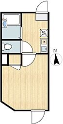 ラフィネ竹の塚 3階1Kの間取り