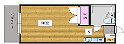 ローレルコート ワンルームの間取図画像