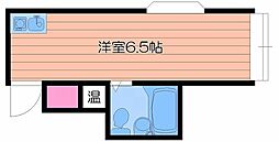 おおさか東線 JR野江駅 徒歩5分の賃貸マンション 3階ワンルームの間取り