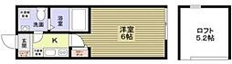 アザーレ・パッシオ町田A 1Kの間取図画像