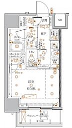クレイシア・ヴァースクレイシアIDZ王子マークプレイス 1Kの間取図画像