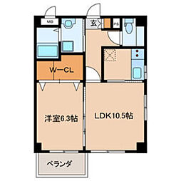 AILEPLAGE 1LDKの間取図画像