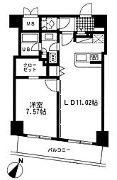 レジディア日本橋人形町2 1LDKの間取図画像