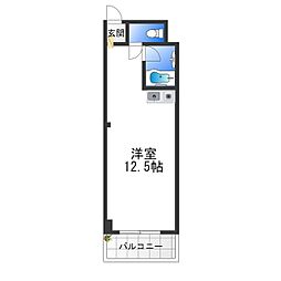 コンフォール長吉 ワンルームの間取図画像