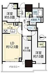幕張ベイパークライズゲートタワー 3LDKの間取図画像