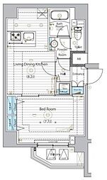 MAXIV浅草ミライズ 1LDKの間取図画像