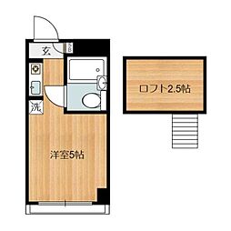 ノーブルヒルズ 3階1Kの間取り