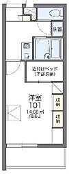 レオパレスパテル 1Kの間取図画像