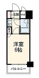 ホーユウコンフォルト相模原2 1Kの間取図画像