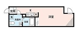 フィオーネ柴又 ワンルームの間取図画像