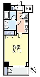 グランヴァン駒沢大学 1Kの間取図画像
