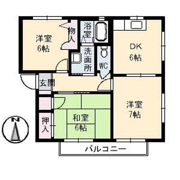 アンセスグランヒルズ　Ａ棟 A0202｜広島県東広島市西条中央８丁目(賃貸アパート3DK・2階・56.34㎡)の写真 その2