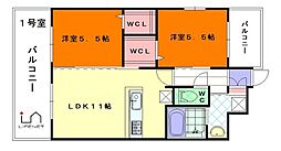 間取図画像 2LDK