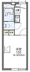 レオパレスみのりハイム 1Kの間取図画像