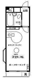 コートアネックス松波 ワンルームの間取図画像