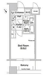COMFORIA行徳 1Kの間取図画像