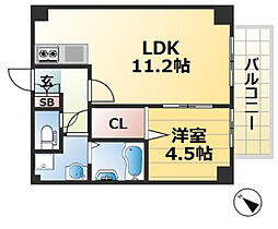 フォルモント須磨 1LDKの間取図画像