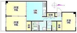 フォンテーヌ中野 3LDKの間取図画像