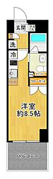 プレール・ドゥーク横浜SOUTHMaisonLoire ワンルームの間取図画像