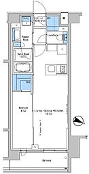 ルフォンプログレ中野富士見町ザ・レジデンス 1LDKの間取図画像