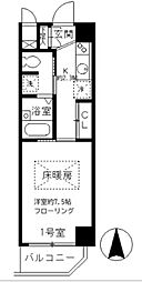 グリーンリバー千歳 1Kの間取図画像