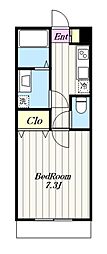 Z-MAISON伊勢原石田 1Kの間取図画像
