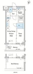 デュオフラッツ大宮 1LDKの間取図画像