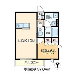 プラネッツ 3階1LDKの間取り