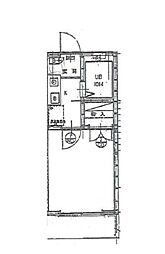 レオパレス用賀 1階1Kの間取り