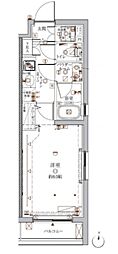 CRACIA目黒都立大学 1Kの間取図画像