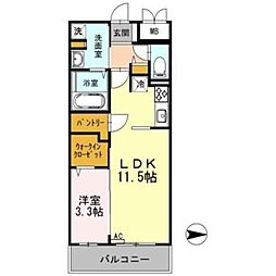 NUMAZUNORD 1LDKの間取図画像