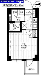 ステージグランデ府中東 1Kの間取図画像