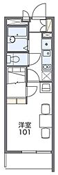 レオパレスメゾンM2 1Kの間取図画像