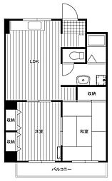 ライトヒルズ桜木 2LDKの間取図画像