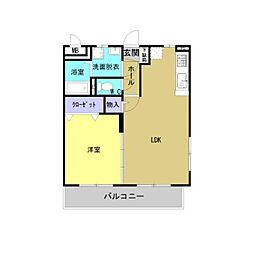 ラ・ミルチャ 1LDKの間取図画像