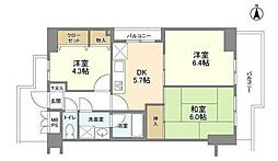 エスト・メール東大井 3DKの間取図画像