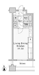 レジディア西麻布 ワンルームの間取図画像