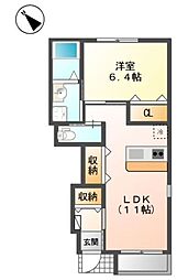 ランシール 1LDKの間取図画像