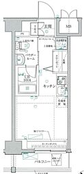 クラリッサ川崎ソレイユ ワンルームの間取図画像