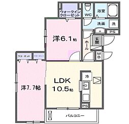 メゾンボヌール 2階/-