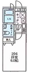 カーサ・リラッソ 1Kの間取図画像