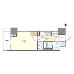 BPRレジデンス町田 1Kの間取図画像